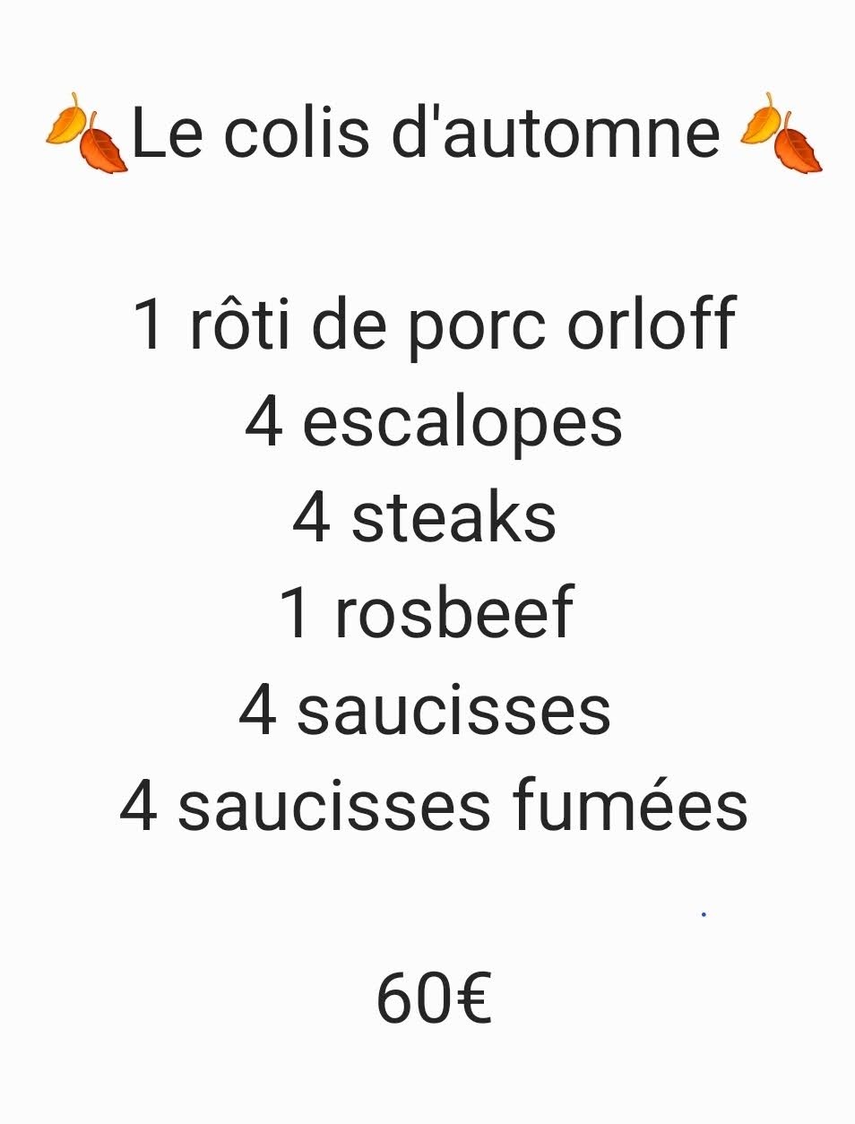 COLIS D'AUTOMNE